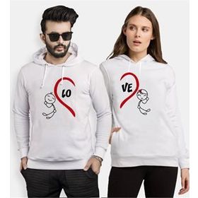 Tshirthane Lo Ve Kalp 2'li Sevgili Sweatshirt