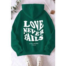 Tshirthane Love Never Fails Sırt Baskılı Unisex Sweatshirt