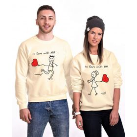 Tshirthane Love With 2'li Sevgili Sweatshirt
