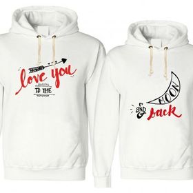 Tshirthane Love You To The Moon And Back 2'li Sevgili Sweatshirt