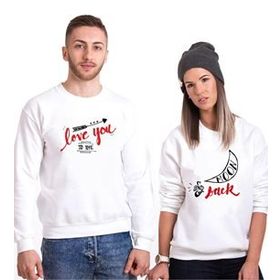 Tshirthane Love You To The Moon And Back 2'li Sevgili Sweatshirt