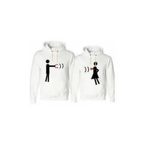 Tshirthane Magnet Heart 2'li Sevgili Sweatshirt