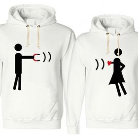 Tshirthane Magnet Heart 2'li Sevgili Sweatshirt