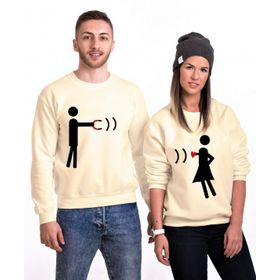 Tshirthane Magnet Heart 2'li Sevgili Sweatshirt