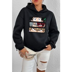Tshirthane Makima Hugging Denji Baskılı Unisex Sweatshirt