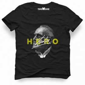 Tshirthane Marvel Stan Lee Hero Siyah Erkek T-shirt
