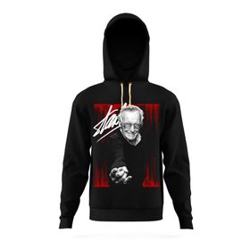 Tshirthane Marvel Stan Lee Rest İn Peace Tag Siyah Erkek T-shirt