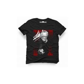 Tshirthane Marvel Stan Lee Rest İn Peace Tag Siyah Erkek T-shirt