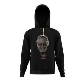 Tshirthane Marvel Stan Lee Tipografi Siyah Erkek Tshirt