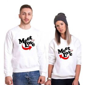 Tshirthane Meet My Love 2'li Sevgili Sweatshirt