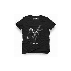 Tshirthane Metallica James Hetfield Guitar Siyah Erkek Tshirt