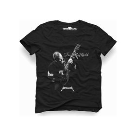 Tshirthane Metallica James Hetfield Guitar Siyah Erkek Tshirt