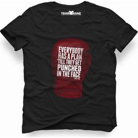 Tshirthane Mike Tyson Everybody Has a Plan Siyah Erkek T-shirt