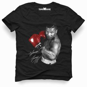 Tshirthane Mike Tyson İmza Siyah Erkek T-shirt