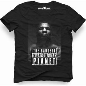 Tshirthane Mike Tyson The Baddest Siyah Erkek T-shirt