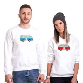 Tshirthane Minibüs T1 2'li Sevgili Sweatshirt