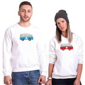 Tshirthane Minibüs T1 2'li Sevgili Sweatshirt
