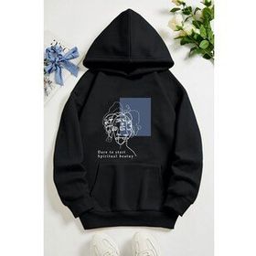 Tshirthane Minimal line drawing Baskılı Unisex Sweatshirt