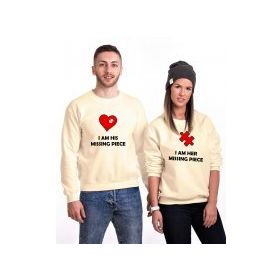 Tshirthane Missing Piece 2'li Sevgili Sweatshirt