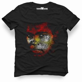 Tshirthane Mohamed Ali Impossible İs Nothing Siyah Erkek T-shirt