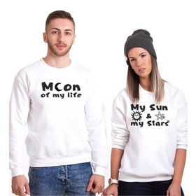 Tshirthane Moon My Sun 2'li Sevgili Sweatshirt
