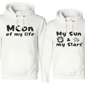 Tshirthane Moon My Sun 2'li Sevgili Sweatshirt