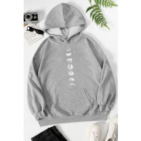 Tshirthane Moon Phases Baskılı Unisex Sweatshirt