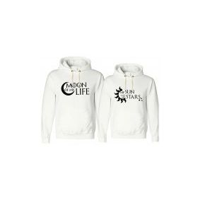 Tshirthane Moon Sun Stars 2'li Sevgili Sweatshirt
