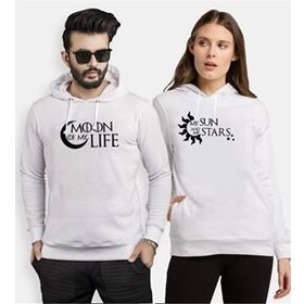 Tshirthane Moon Sun Stars 2'li Sevgili Sweatshirt