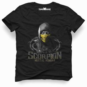 Tshirthane Mortal Kombat Scorpion Fatality 2 Siyah Erkek T-shirt