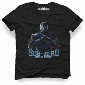 Tshirthane Mortal Kombat Sub Zero Fatality 1 Siyah Erkek T-shirt