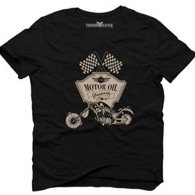 Tshirthane Motor Oil Siyah Erkek T-shirt