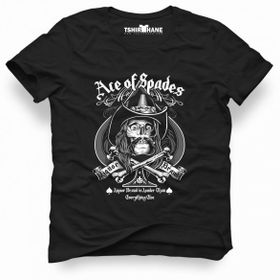 Tshirthane Motörhead Ace Of Spades Kurukafa Siyah Erkek T-shirt