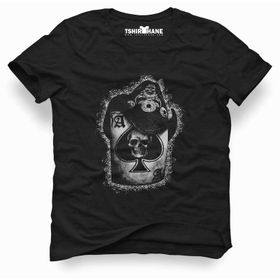Tshirthane Motörhead İskambil Şapka Siyah Erkek Tshirt