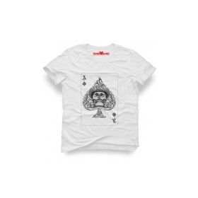Tshirthane Motorhead İskanbil İskelet Beyaz Erkek T-shirt