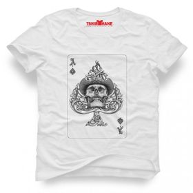 Tshirthane Motorhead İskanbil İskelet Beyaz Erkek T-shirt