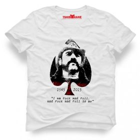 Tshirthane Motorhead İskanbil İskelet Beyaz Erkek T-shirt