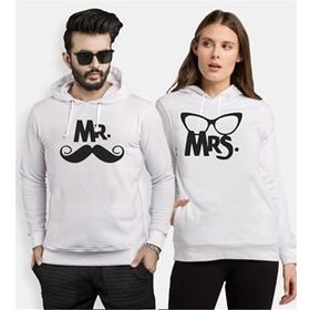 Tshirthane Mr. Mrs. Bıyık Gözlük 2'li Sevgili Sweatshirt