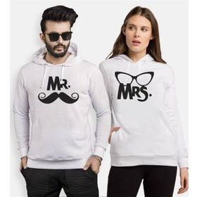 Tshirthane Mr. Mrs. Bıyık Gözlük 2'li Sevgili Sweatshirt