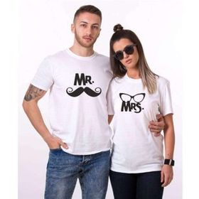 Tshirthane Mr. Mrs. Bıyık Gözlük 2'li Sevgili T-shirt