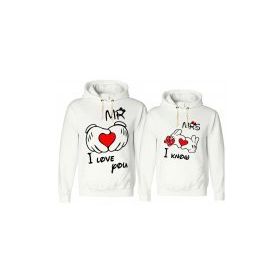 Tshirthane Mr. Mrs. Kalp 2'li Sevgili Sweatshirt