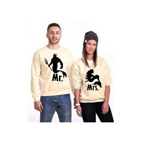 Tshirthane Mr. Mrs. Poseidon 2'li Sevgili Sweatshirt
