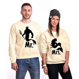 Tshirthane Mr. Mrs. Poseidon 2'li Sevgili Sweatshirt