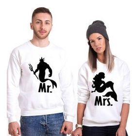 Tshirthane Mr. Mrs. Poseidon 2'li Sevgili Sweatshirt