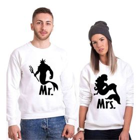 Tshirthane Mr. Mrs. Poseidon 2'li Sevgili Sweatshirt