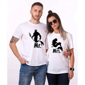 Tshirthane Mr. Mrs. Poseidon 2'li Sevgili T-shirt