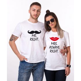 Tshirthane Mr. Mrs. Right. 2'li Sevgili T-shirt