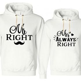 Tshirthane Mr Right 2'li Sevgili Sweatshirt