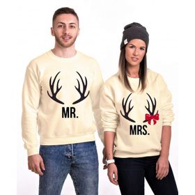 Tshirthane Mrmrs Geyik 2'li Sevgili Sweatshirt