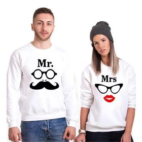 Tshirthane Mrmrs Glasses 2'li Sevgili Sweatshirt